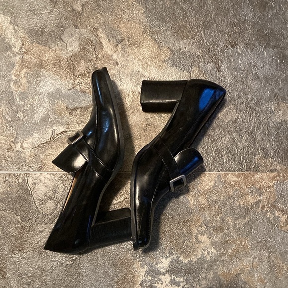 Vintage Calico Time Keeper Leather Heeled Loafers. Size 8 Beautifully Made EUC - Picture 8 of 9